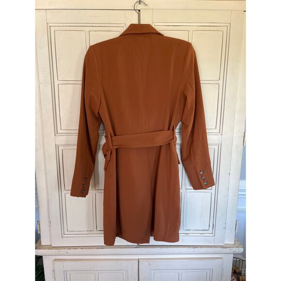 House Of Harlow 1960 size small ginger brown jacket double breasted - Picture 4 of 6